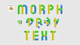 Font for morphing animation | Geometry nodes | Blender project