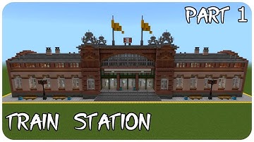 How to build a train station in minecraft (part 1/2) Minecraft train station tutorial