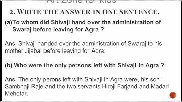 13. Shivaji Gives The Slip To The Emperor| EVS II | Class 4 | Questions and answers