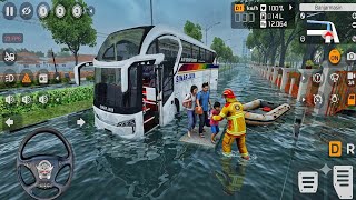 Game Bus Sinar Jaya Kejebak Banjir Di Banjarmasin - Bus Simulator Indonesia  screenshot 3