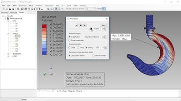 PrePoMax & CalculiX - Animating results