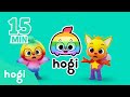 🌈 Colorful Hogi and Pinkfong 🌟｜Hogi Jingle Play｜15 min｜Hogi Hogi｜Kids Play｜Hogi Pinkfong