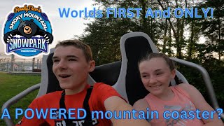 Riding The Worlds ONLY Powered Mountain Coaster!