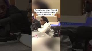 When Takeoff Only Spoke In Adlibs For The Whole Interview 😂🚀