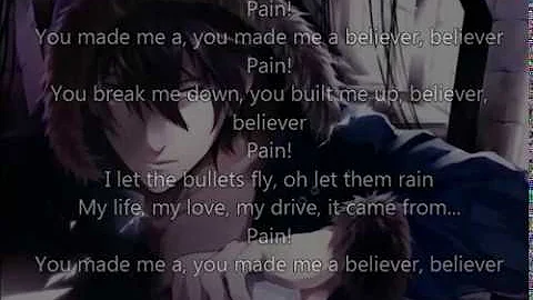 Believer Imagine Dragons~ Nightcore~ Lyrics