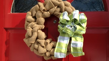 How to make a Burlap Wreath & Wire Ribbon Bow - Easy Beginner DIY Tutorial