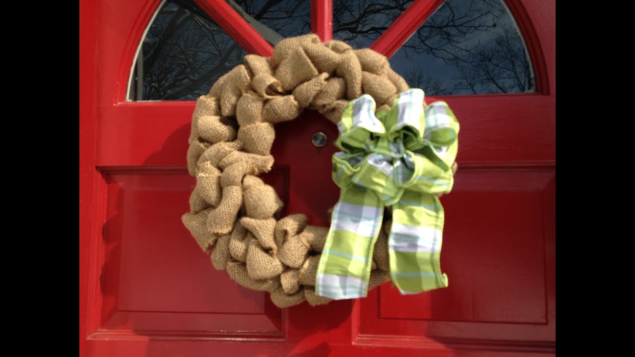 Download How to make a Burlap Wreath & Wire Ribbon Bow - Easy Beginner DIY Tutorial - YouTube