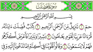 سورة فصلت مكتوبة SURAT FUSSILAT بصوت القارئ إبراهيم الحالي.