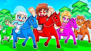 Roblox HORSE Race Simulator With MY CRAZY FAN GIRLS...