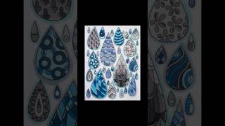 A wild raindrop page from Mindfulness Patterns by Vivi Tinta - a coloring time lapse 🙂🎨❤️