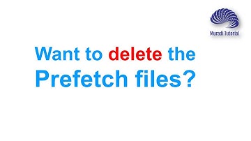 How to delete the Prefetch files in Windows