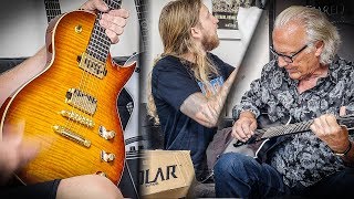 guitar unboxing with dad