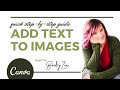 Adding Text to an Image in Canva | Quick Graphic Solutions