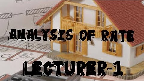 L01#estimating and costing#analysis of rate#Tmc online# Anuj sir