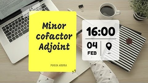 MATRIX PART 5 | Minor, Cofactor , Adjoint | matrix inverse