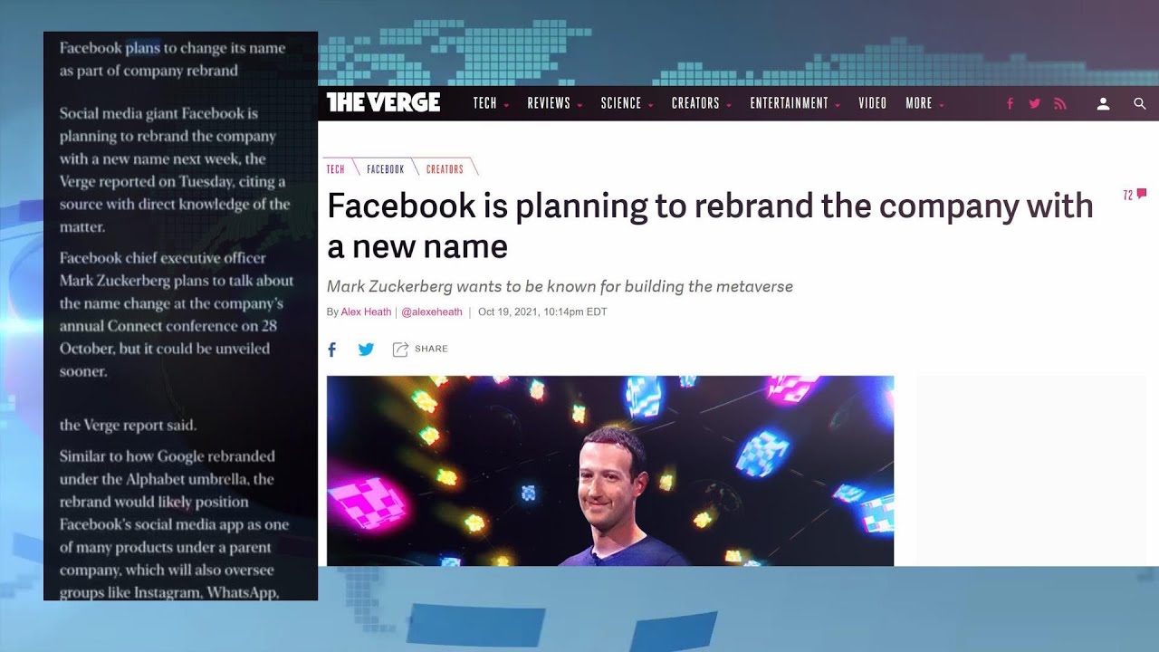 Facebook plans on changing its company name, reorganizing ...