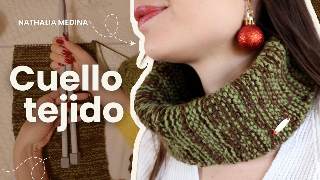 Cuello en lana a dos agujas / nivel intermedio / dos lanas / fácil y rápido