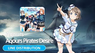 【Love Live! Sunshine!】Aqours - Aqours Pirates Desire - Line Distribution