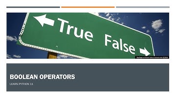 11  Boolean operators
