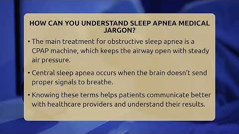 How Can You Understand Sleep Apnea Medical Jargon? - Sleep Apnea Support Network