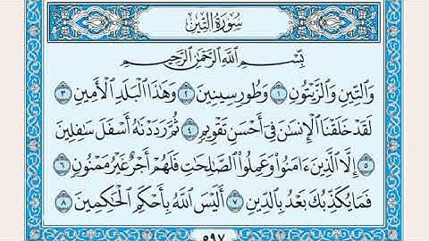 سورة التين مكتوبة - علي جابر
