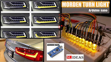 Sequential turn signal light arduino nano | Audi style | Code in Discription