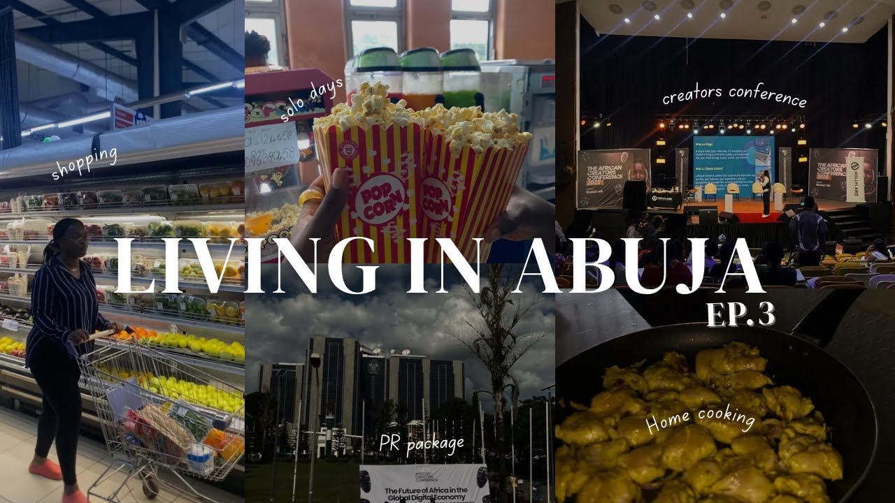 Living Alone in Abuja🇳🇬 Ep.3 | African Creators Conference + Grocery shopping + Home Cooking & more