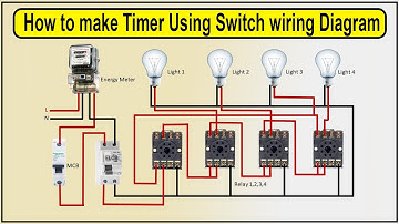 How to make Timer Using Switch wiring Diagram | timer circuit