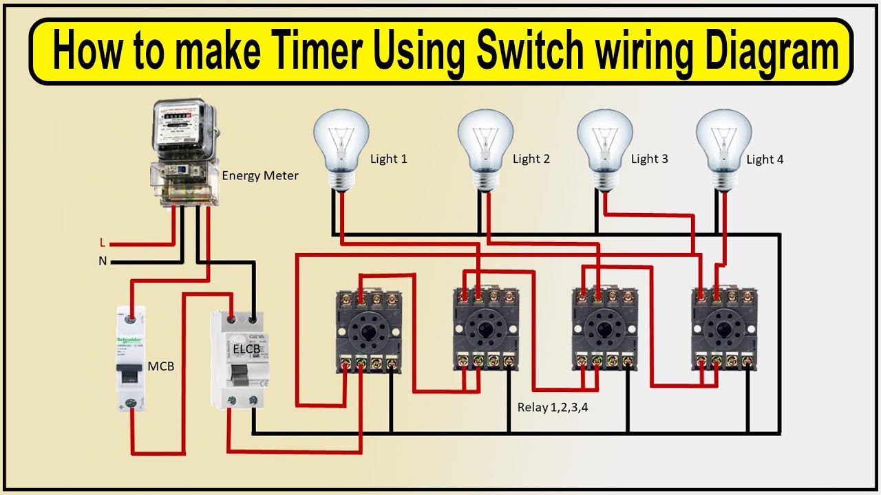 How To Make Timer Using Switch Wiring Diagram Timer Circuit YouTube