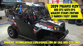 BEST VALUE ON A USED SIDE BY SIDE?  THINK POLARIS RZR 800 HO WALKER EVANS EDITION!