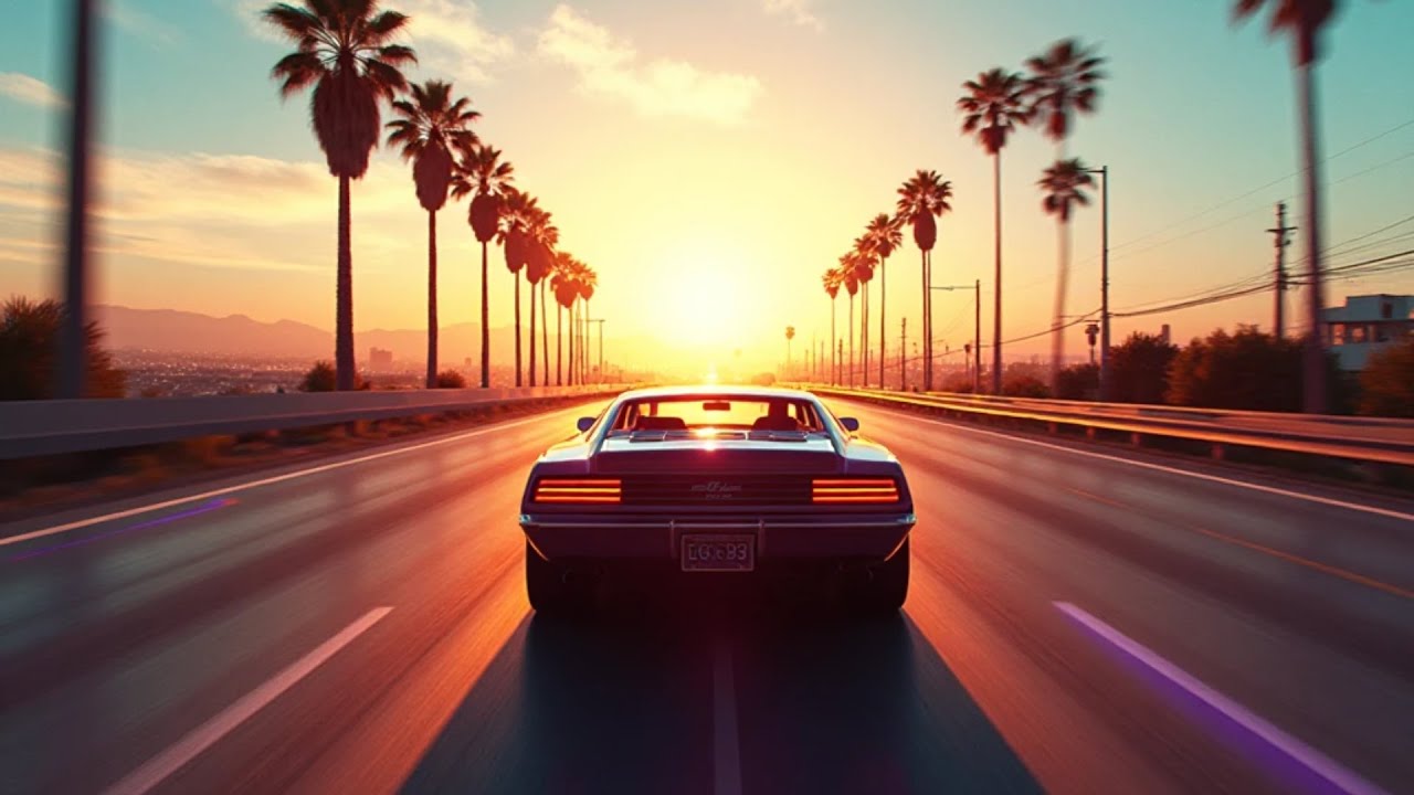 Highway 101 - Hollywood Freeway Synthwave Anthem |  Retro 80s Neon Vibes