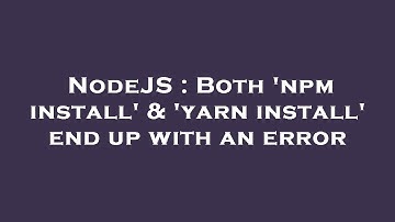 NodeJS : Both 