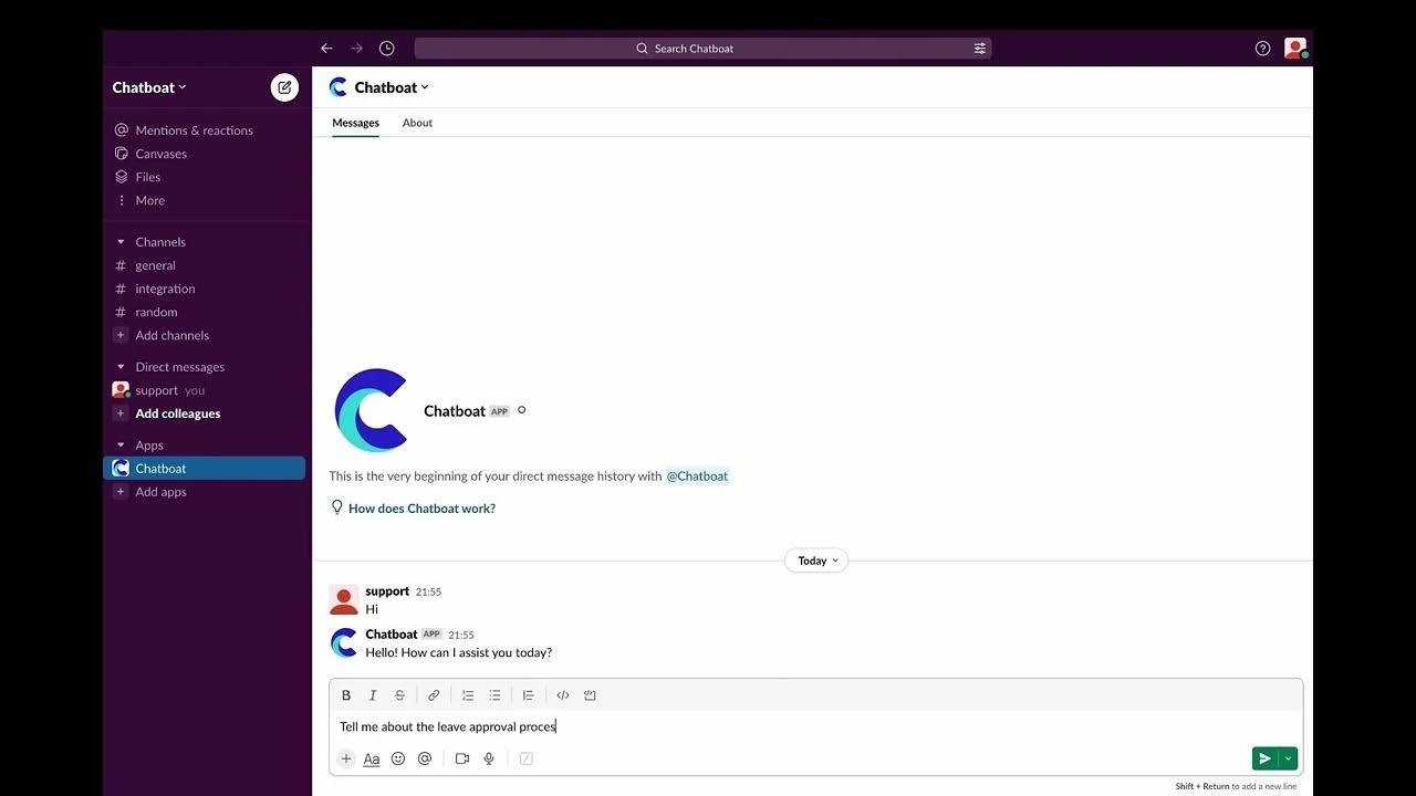 Slack Integration on AI Chatbot - Chatboat Tutorial - YouTube