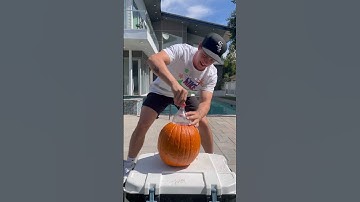 EXPLODING PUMPKIN CHALLENGE 😱 #Shorts