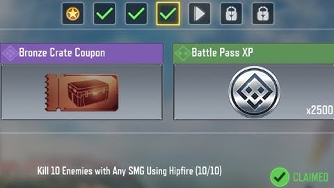 Call Of Duty Mobile Kill 10 Enemies with Any SMG Using Hipfire Task Complete