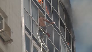 Нарк упал с 19 этажа на магазин. Real video