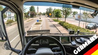 POV truck Driving Volvo fh13 500Germany  Trostberg,cockpit view 4K