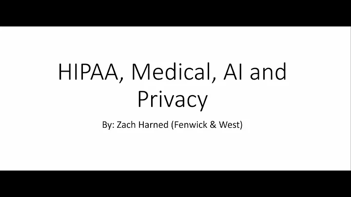Zach Harned - HIPAA, Medical AI, and Privacy