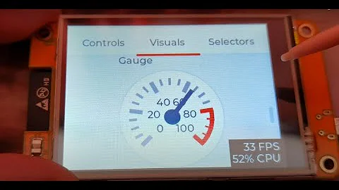 ESP32-2432S028 LVGL with a 2.8-inch TFT touch screen with resolution of 240x320.
