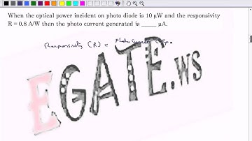 Problem on Photo Diode with Solution - GATE 2014 ECE Paper (EDC)