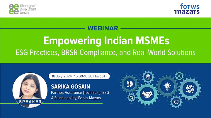 Webinar on Empowering Indian MSMEs: ESG Practices, BRSR Compliance, and Real-World Solutions