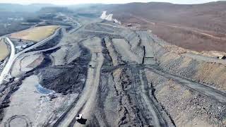 Quick flyover of the Lehigh Anthracite Surface Mining operation in Coaldale Pa