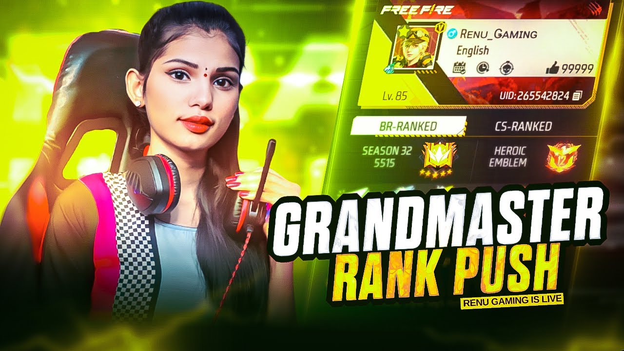 Grandmaster Rank Push - Free Fire Live In Telugu - Garena Free Fire ...