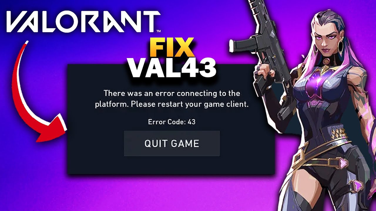 How To Fix VAL 43 Error Code in Valorant on PC 2025 (Easy Method)