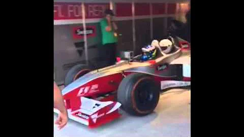 Donna Demaio prepares for her Formula 1 lap