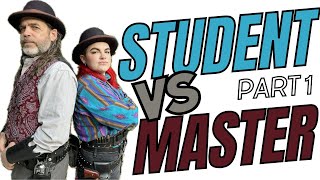 Cowboy Action Shooting Student VS Master Part 1 - Jed I. Master vs Sidekick Kooky - Fast Shooting!