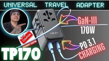 $65.90 ONLY! The ONLY Universal Travel Charger You Need ! MINIX TP170 GaN-III 170W | Review HarryWT