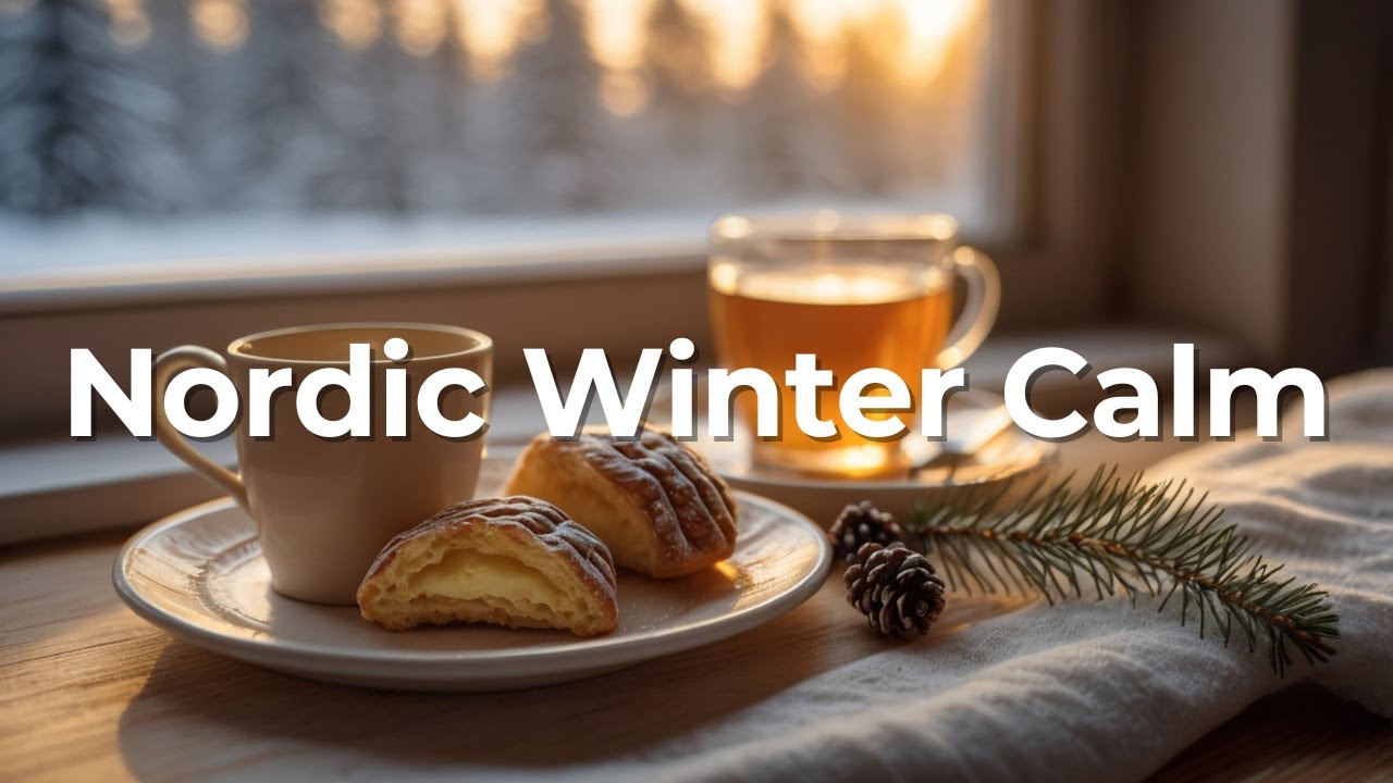 Nordic Winter Calm ❄️ Relaxing Piano & Guitar for Your Cozy Coffee Break