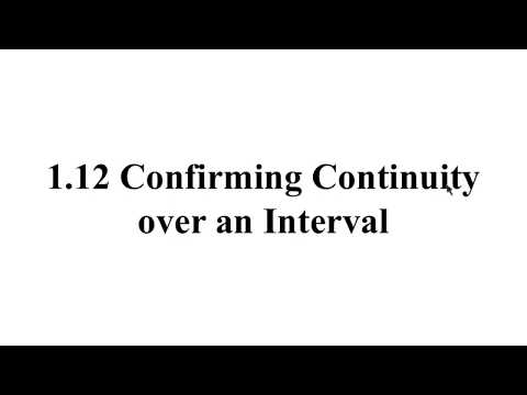 1.12a Confirming Continuity