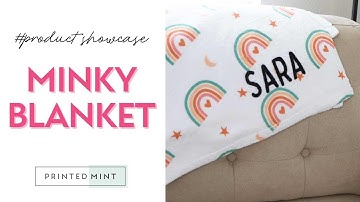 The BEST Print on Demand baby product: The Printed Mint Minky Blanket